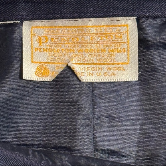 VTG Pendleton Womens Navy Wool Pencil Skirt USA Size 6 Office 90s Business Alt - Picture 7 of 9